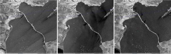 Пятна пленочных загрязнений обнаружили у Крымского моста  